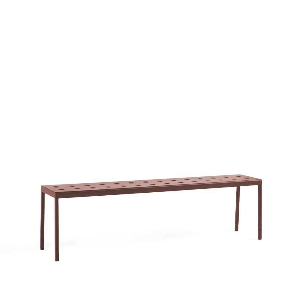 HAY Balcony bänk iron red, 165,5 | Skandinavisk Design | Trädgårdsbänkar | Röd