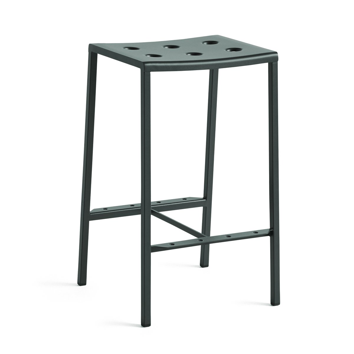 HAY Balcony barpall låg 65 cm Dark forest | Skandinavisk Design | Trädgårdsstolar | Grön