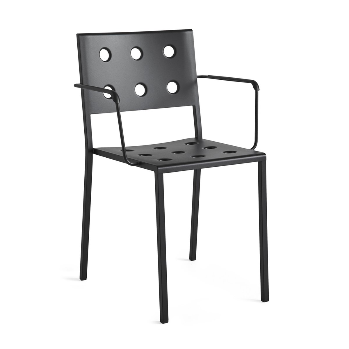 HAY Balcony Dining Armchair karmstol Anthracite | Skandinavisk Design | Trädgårdsstolar | Svart