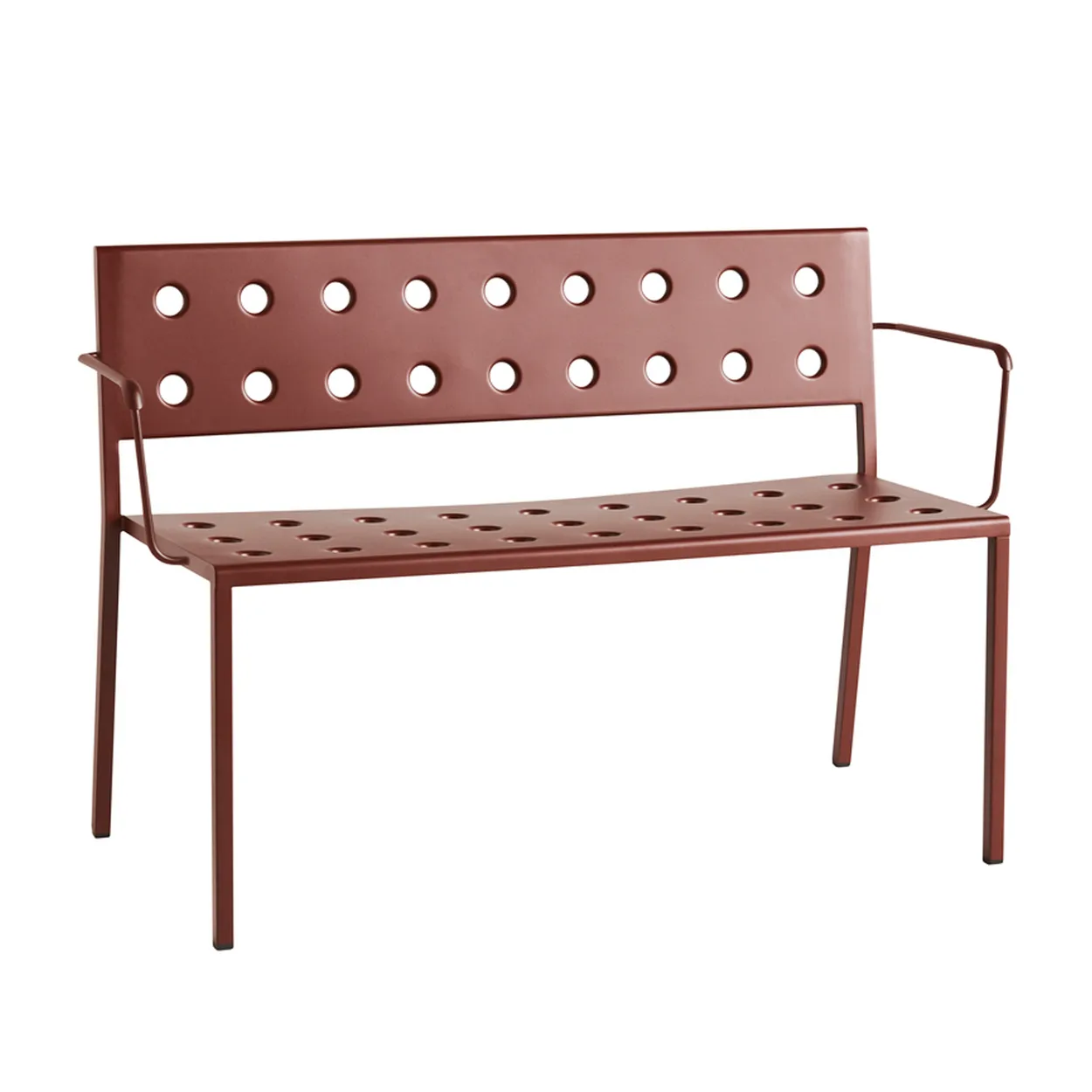 HAY Balcony Dining bänk med armstöd 121x52 cm Iron red