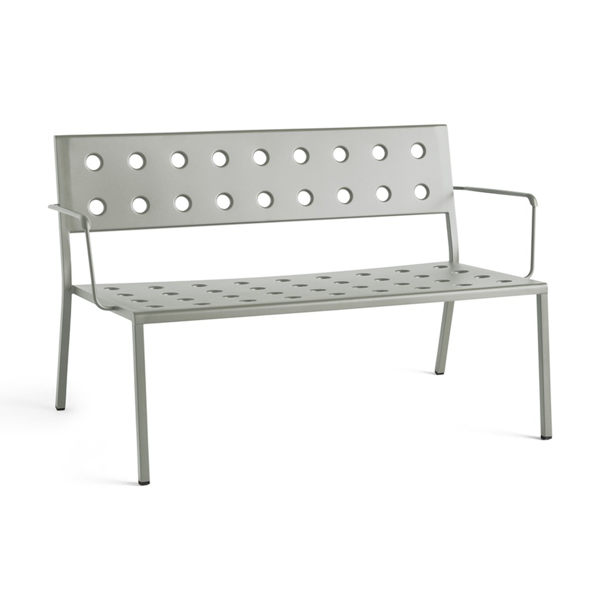 HAY Balcony Lounge bänk med armstöd 121,5x69 cm Desert green