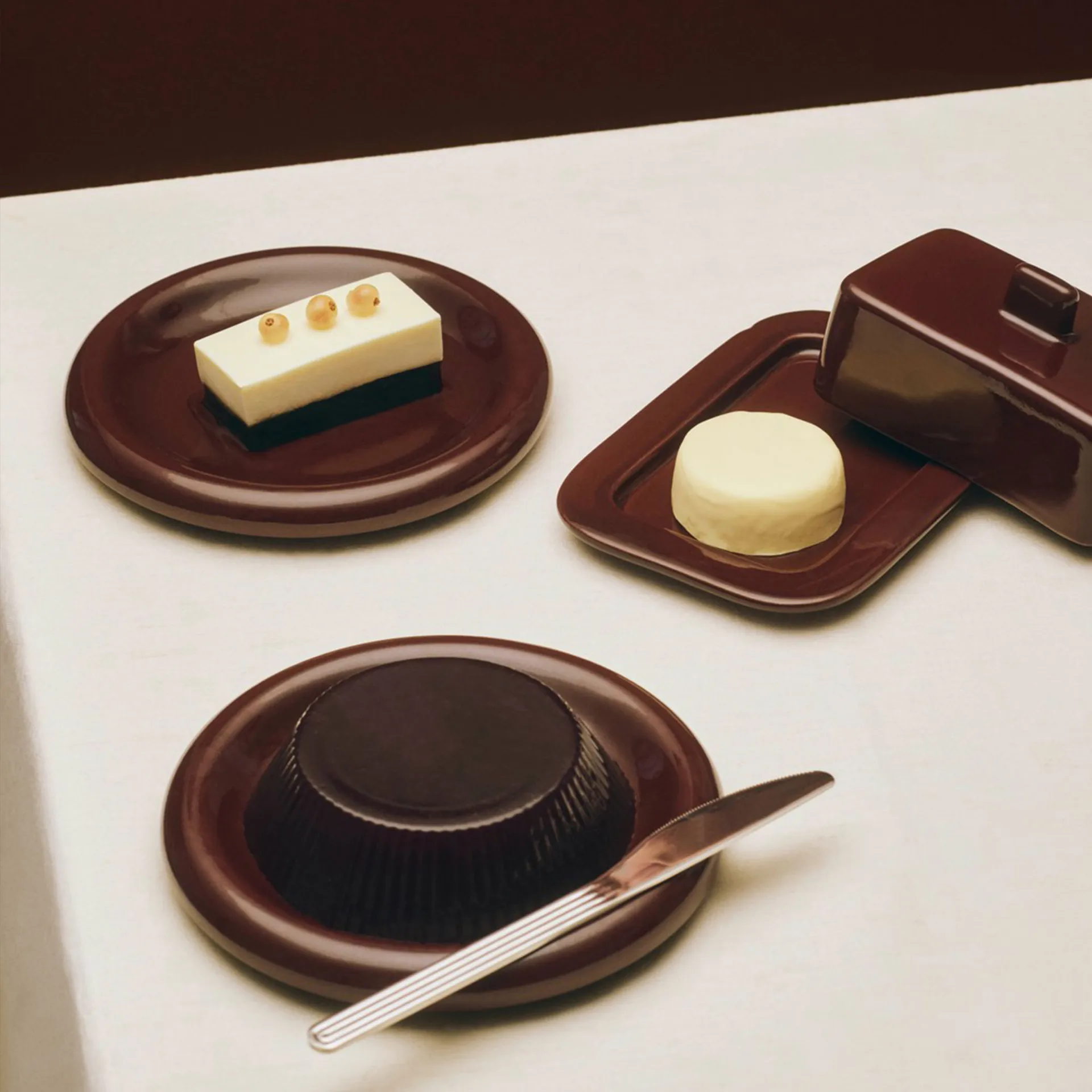 Barro tallrik, Burgundy, Ø18 cm, 2-pack HAY