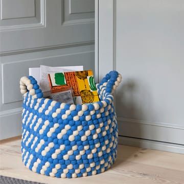 Bead korg med handtag - blue dash, large - HAY