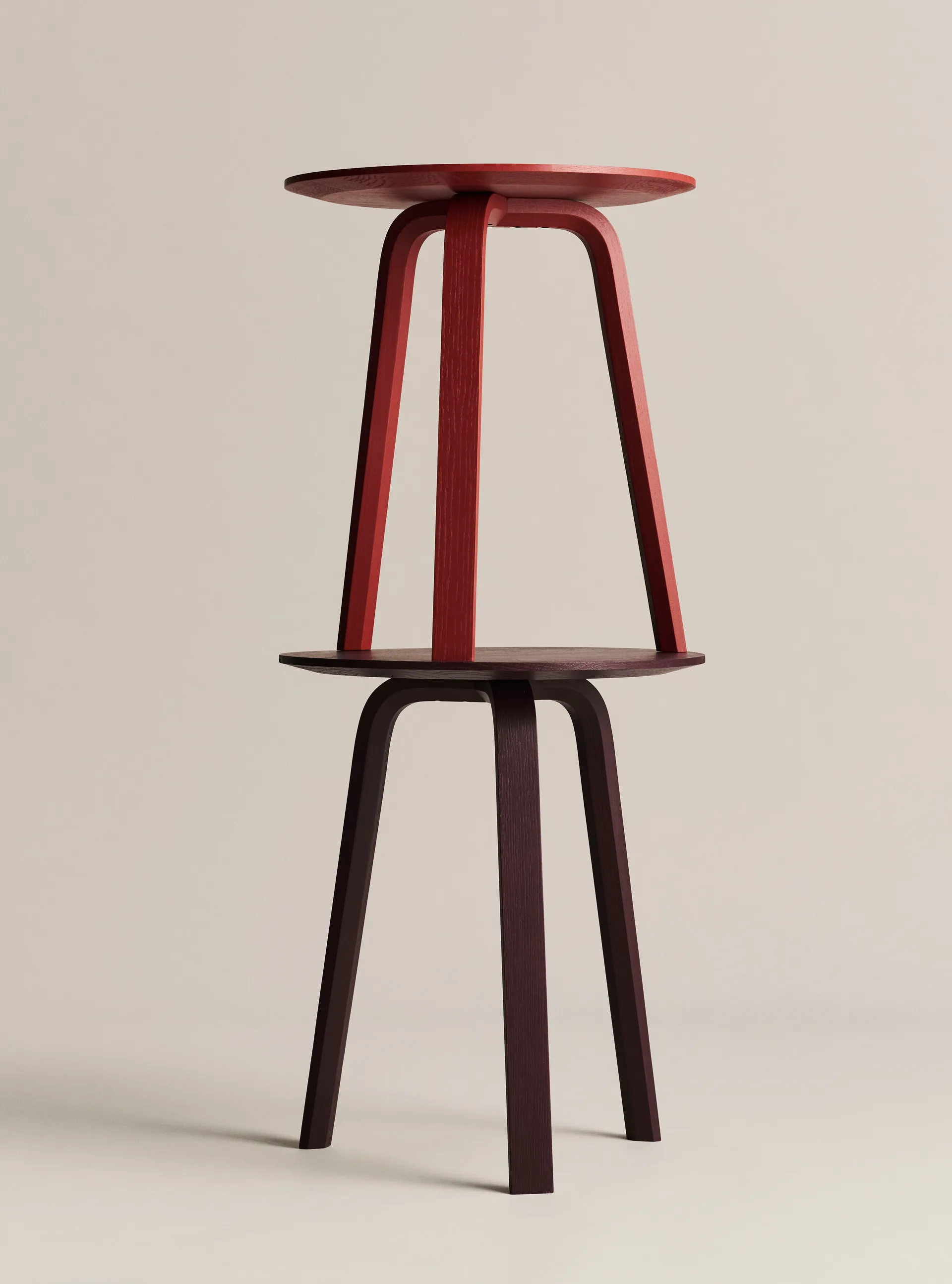 Bella soffbord, Dark bordeaux, Ø45x49 cm HAY