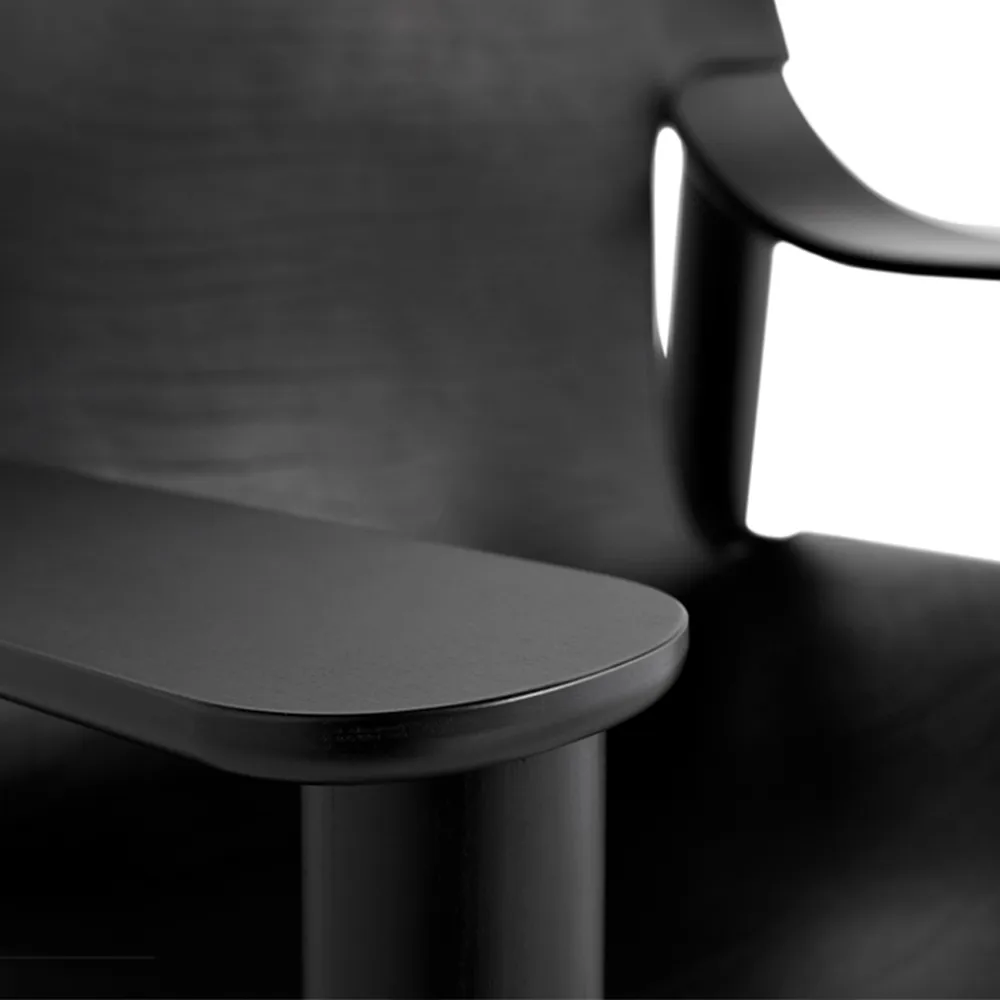 Bernard fåtölj, Läder black-hunter bokstativ HAY