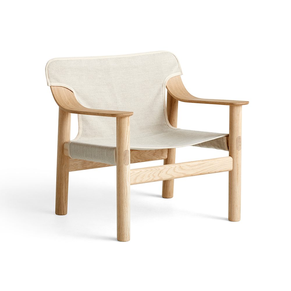 HAY Bernard fåtölj Tyg raw canvas beige-ekstativ | Skandinavisk Design | Fåtöljer & Fotpallar | Beige