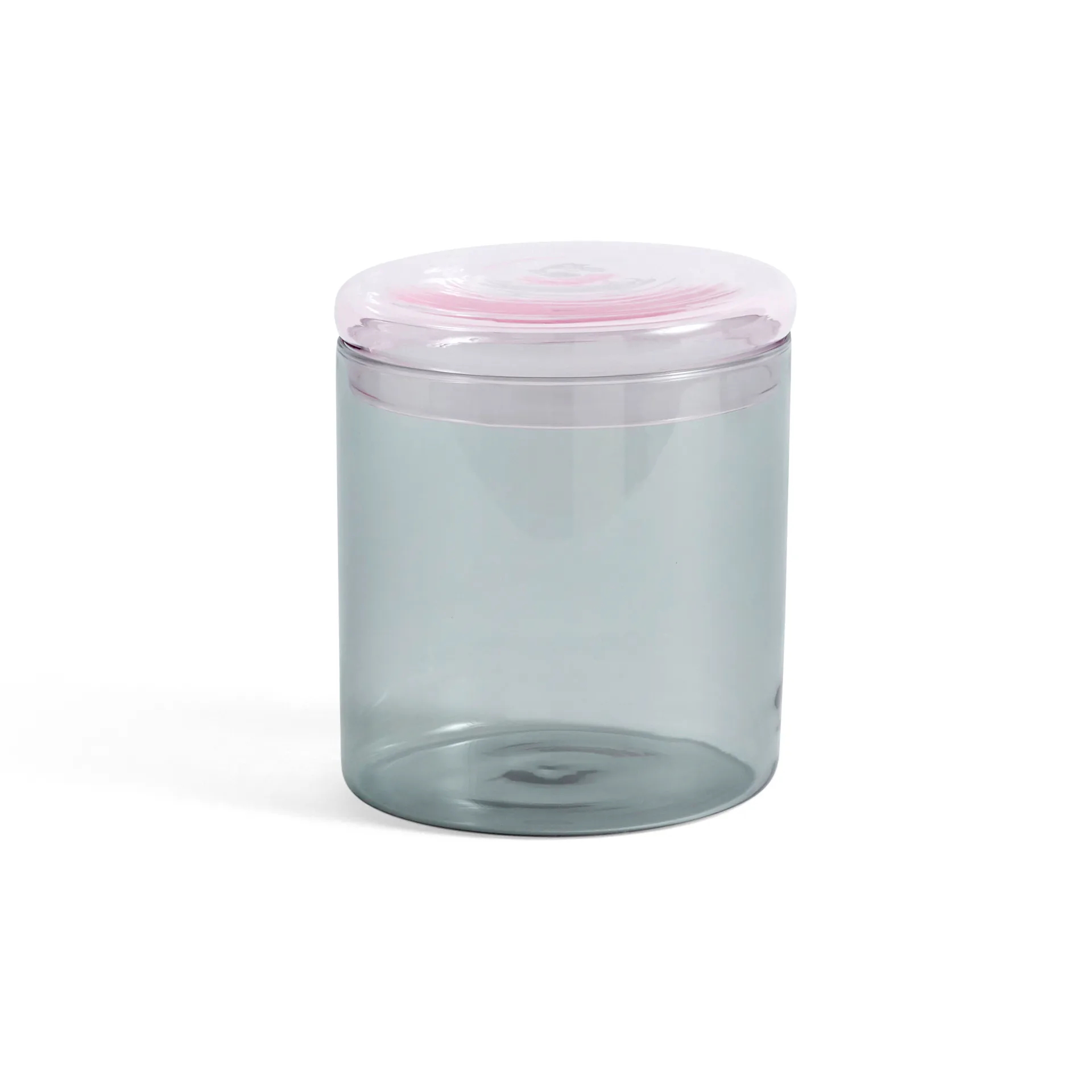 Borosilicate förvaringsburk glas L 1 liter, Grå HAY