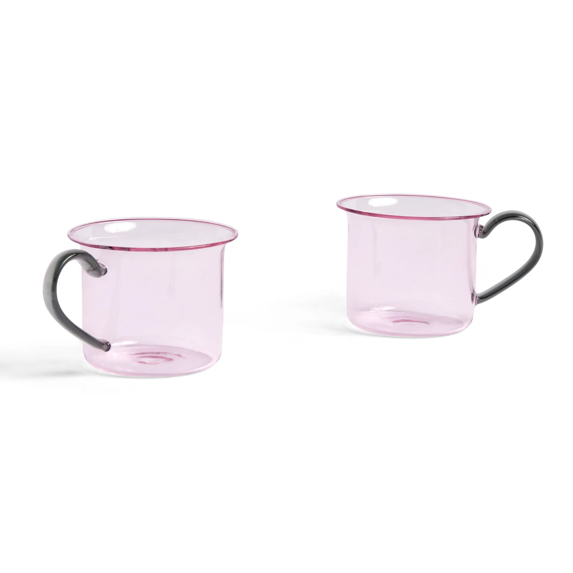 Borosilicate kopp 2-pack, Pink-grey HAY