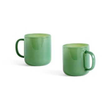 Borosilicate mugg 30 cl 2-pack - Jade green - HAY
