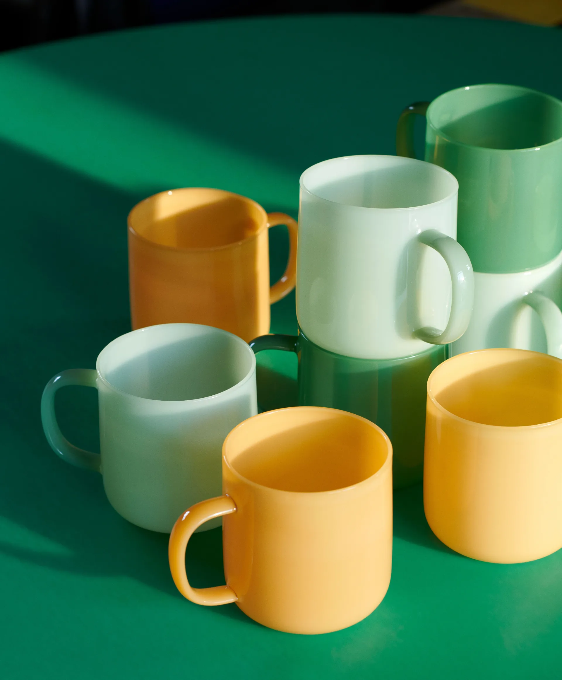 Borosilicate mugg 30 cl 2-pack, Jade yellow HAY