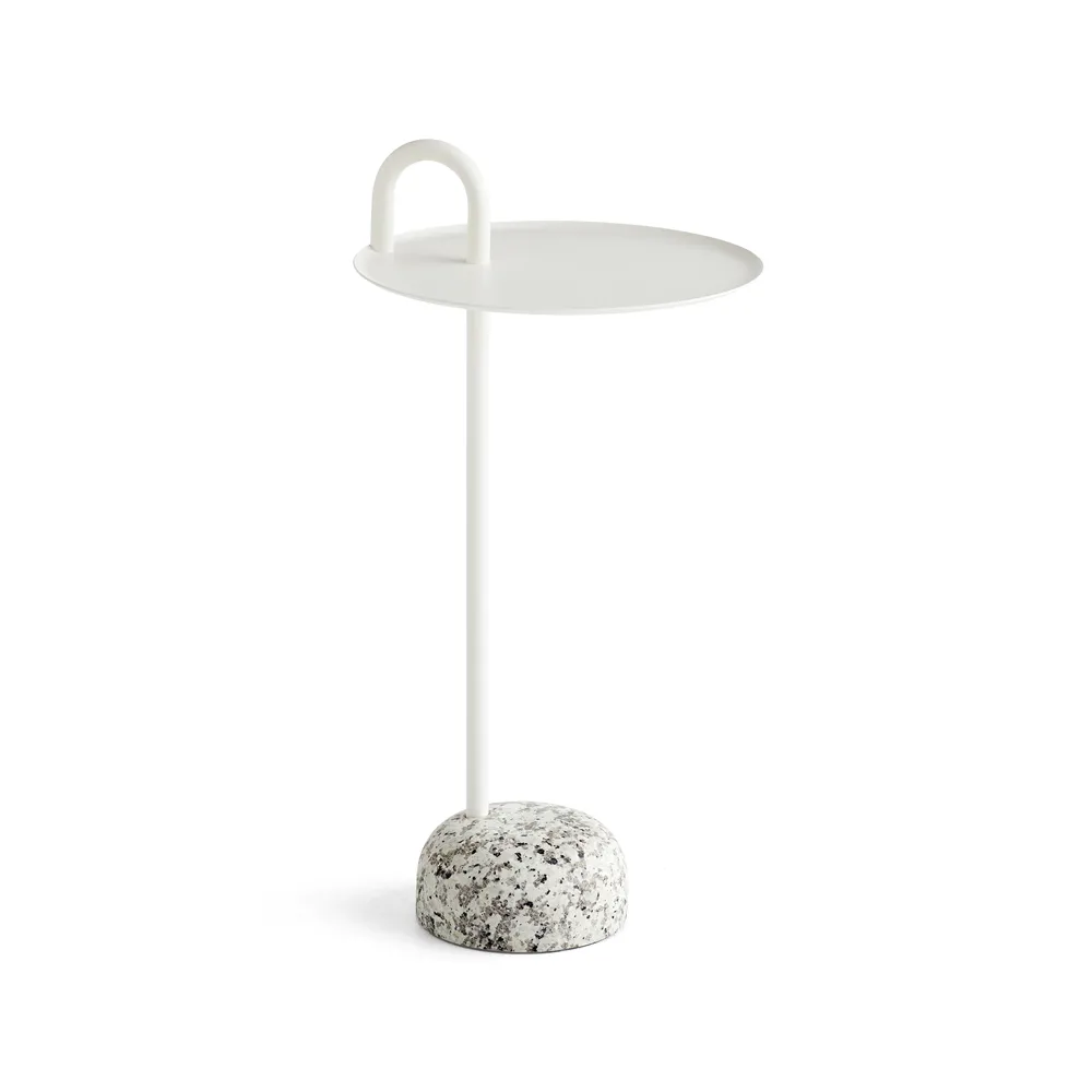 Bowler sidobord, Cream white-granite HAY