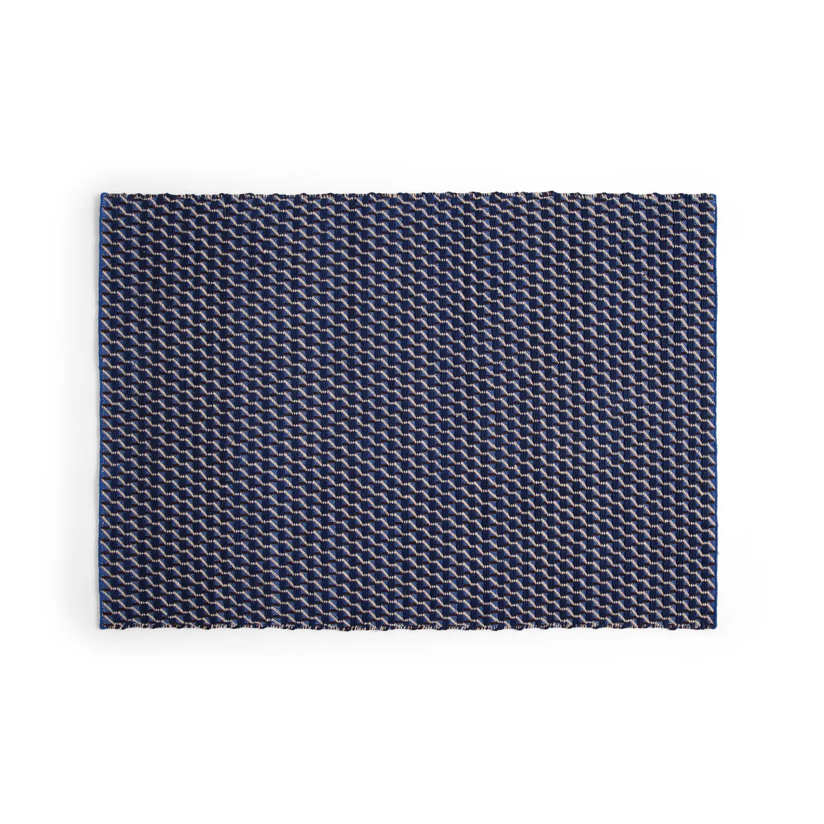 HAY Channel matta Blå-vit 170x240 cm