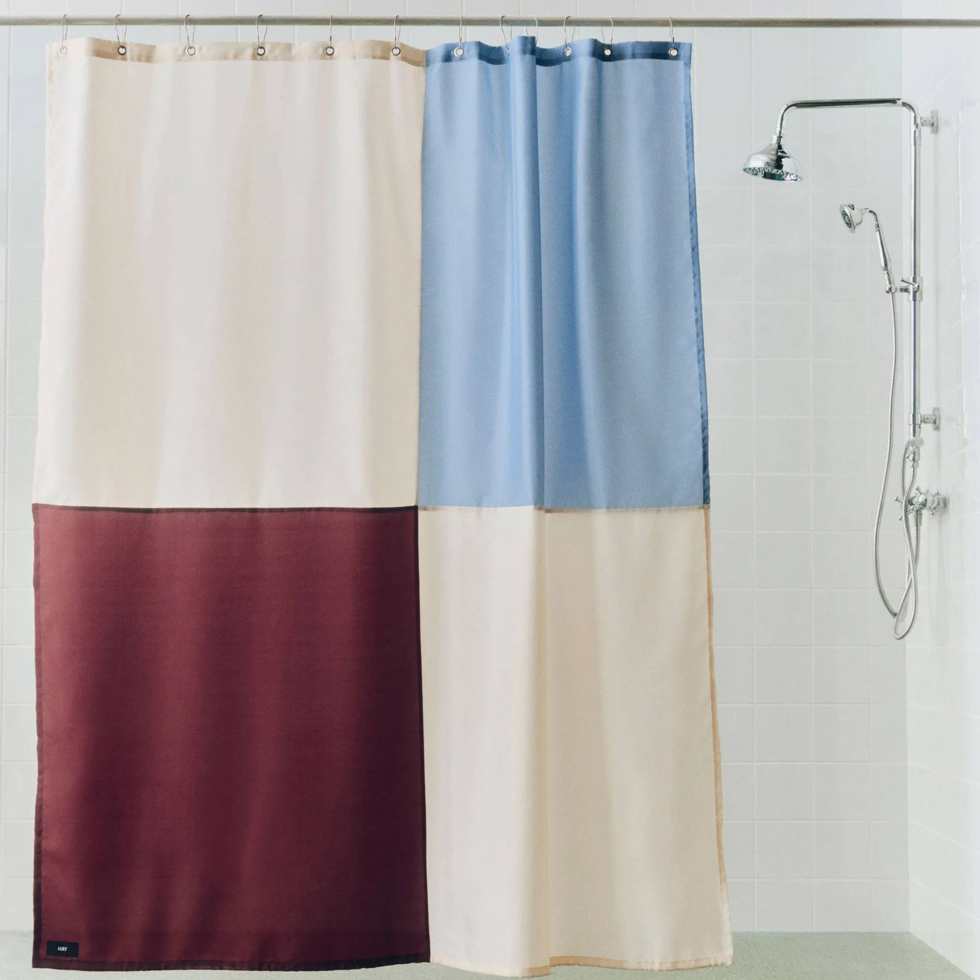 Check duschdraperi 180x200 cm, Burgundy HAY Check duschdraperi 180x200 cm, Burgundy HAY