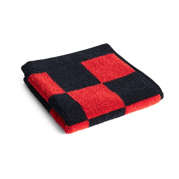 Check handduk 30x30 cm - Poppy red - HAY