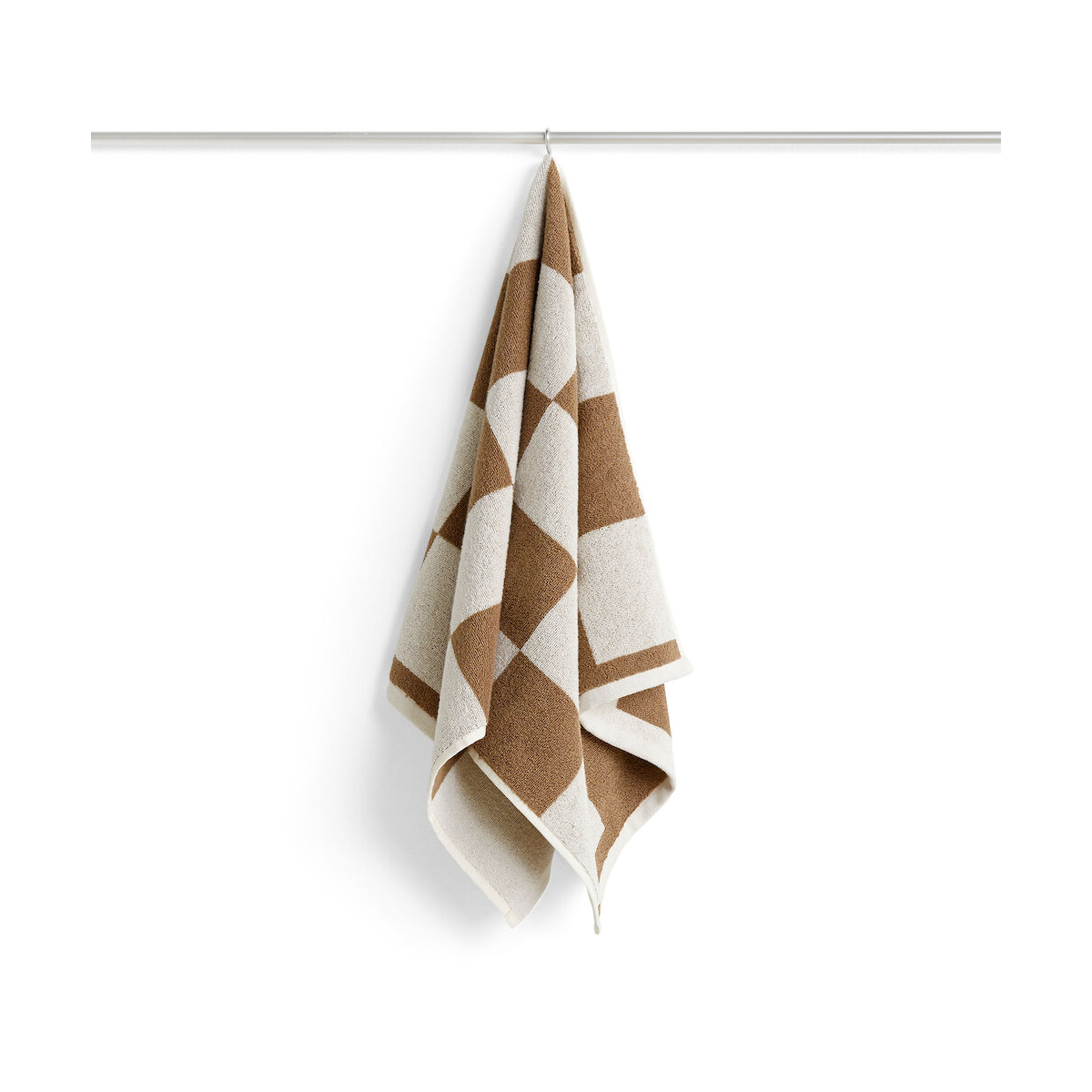 HAY Check handduk 50x90 cm Cappuccino | Skandinavisk Design | Handdukar | Brun