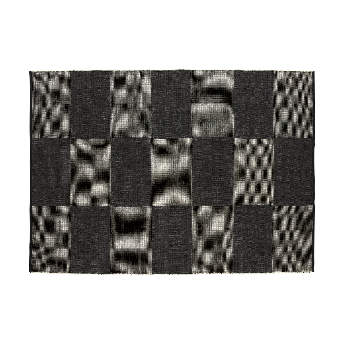 HAY Check matta L Black 170x240 cm | Skandinavisk Design | Ullmattor | Svart