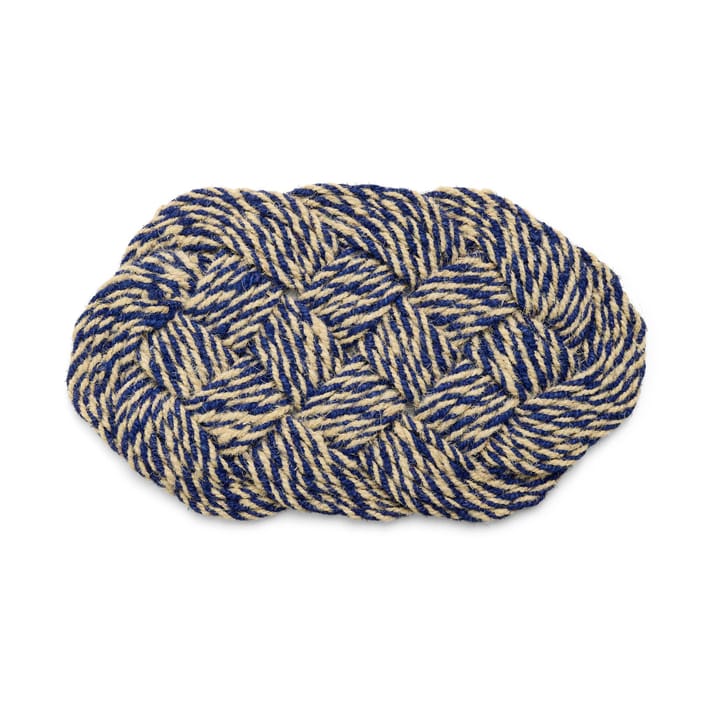 Coco dörrmatta 40x80 cm, Swirl blue-off white HAY