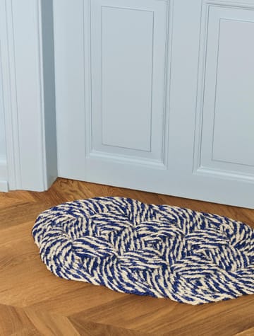 Coco dörrmatta 40x80 cm - Swirl blue-off white - HAY