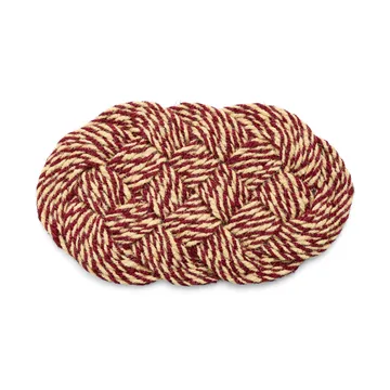 Coco dörrmatta 40x80 cm - Swirl bordeaux-off white - HAY