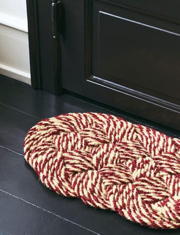 Coco dörrmatta 40x80 cm - Swirl bordeaux-off white - HAY