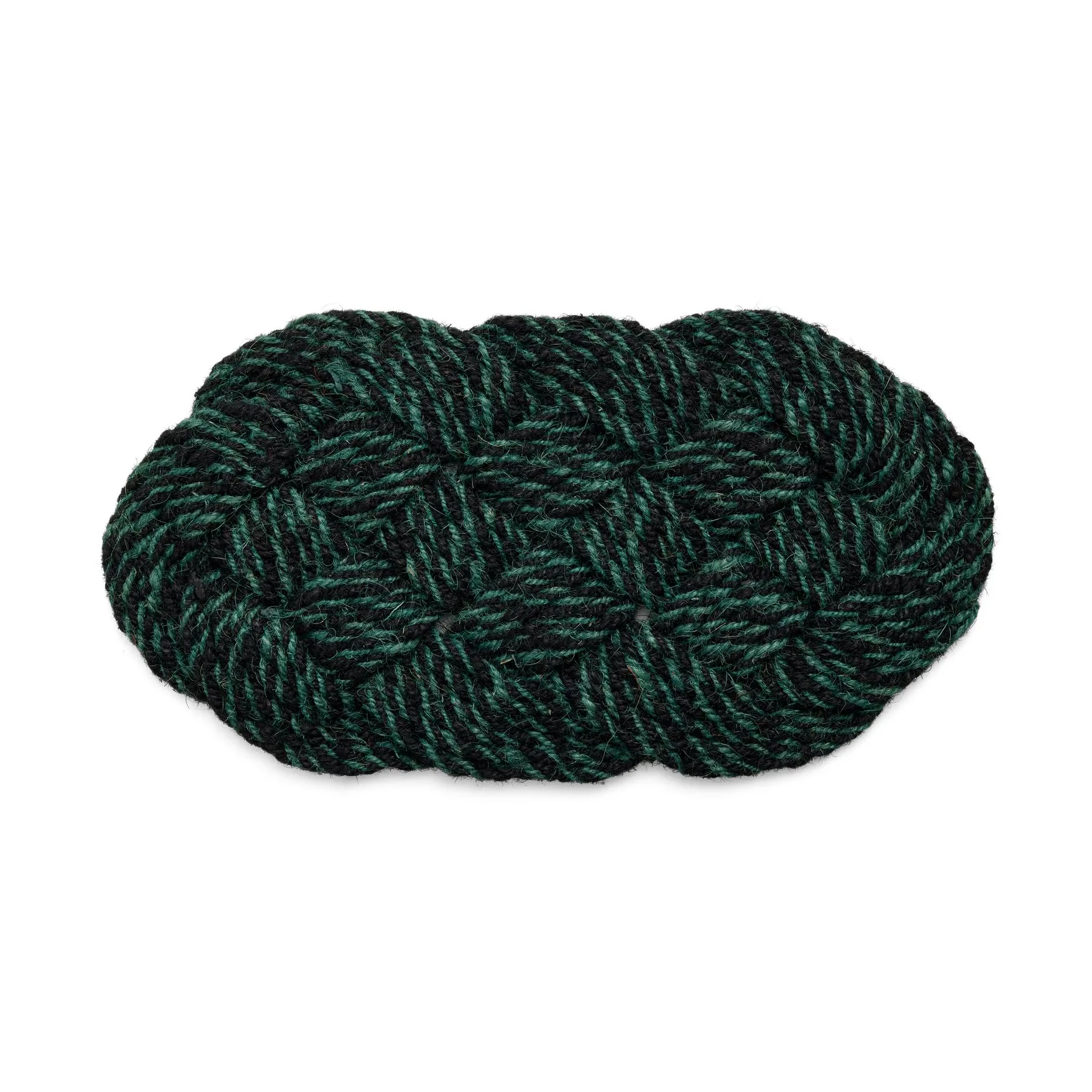 Coco dörrmatta 40x80 cm, Swirl green-black HAY