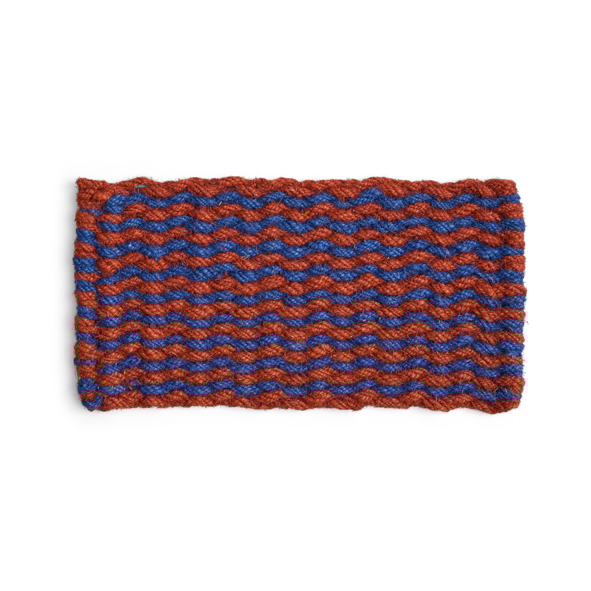 HAY Coco Stripe Wave dörrmatta Brown-navy | Skandinavisk Design | Dörrmattor | Multi