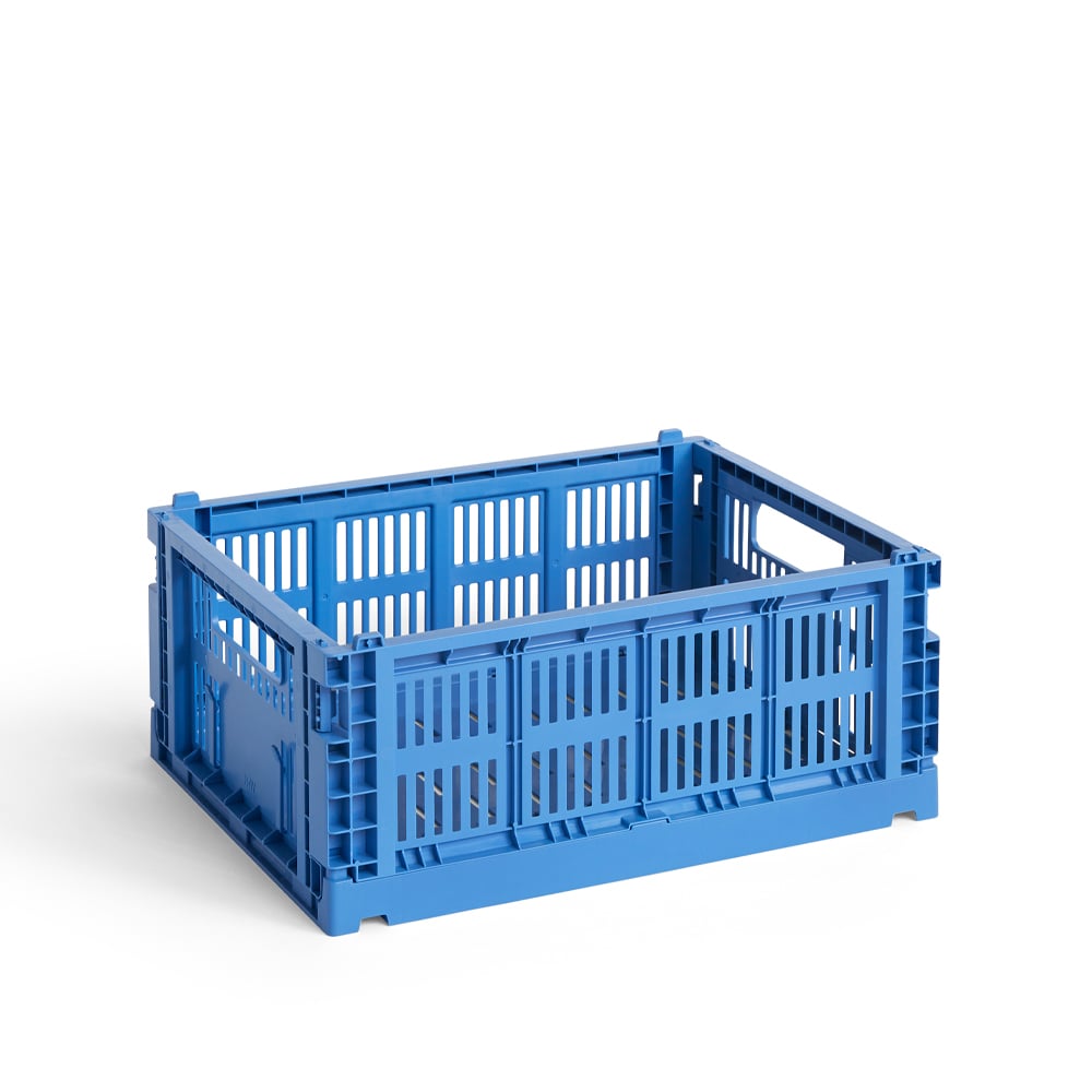 HAY Colour Crate M 26,5x34,5 cm Electric blue | Skandinavisk Design | Förvaringskorgar | Blå