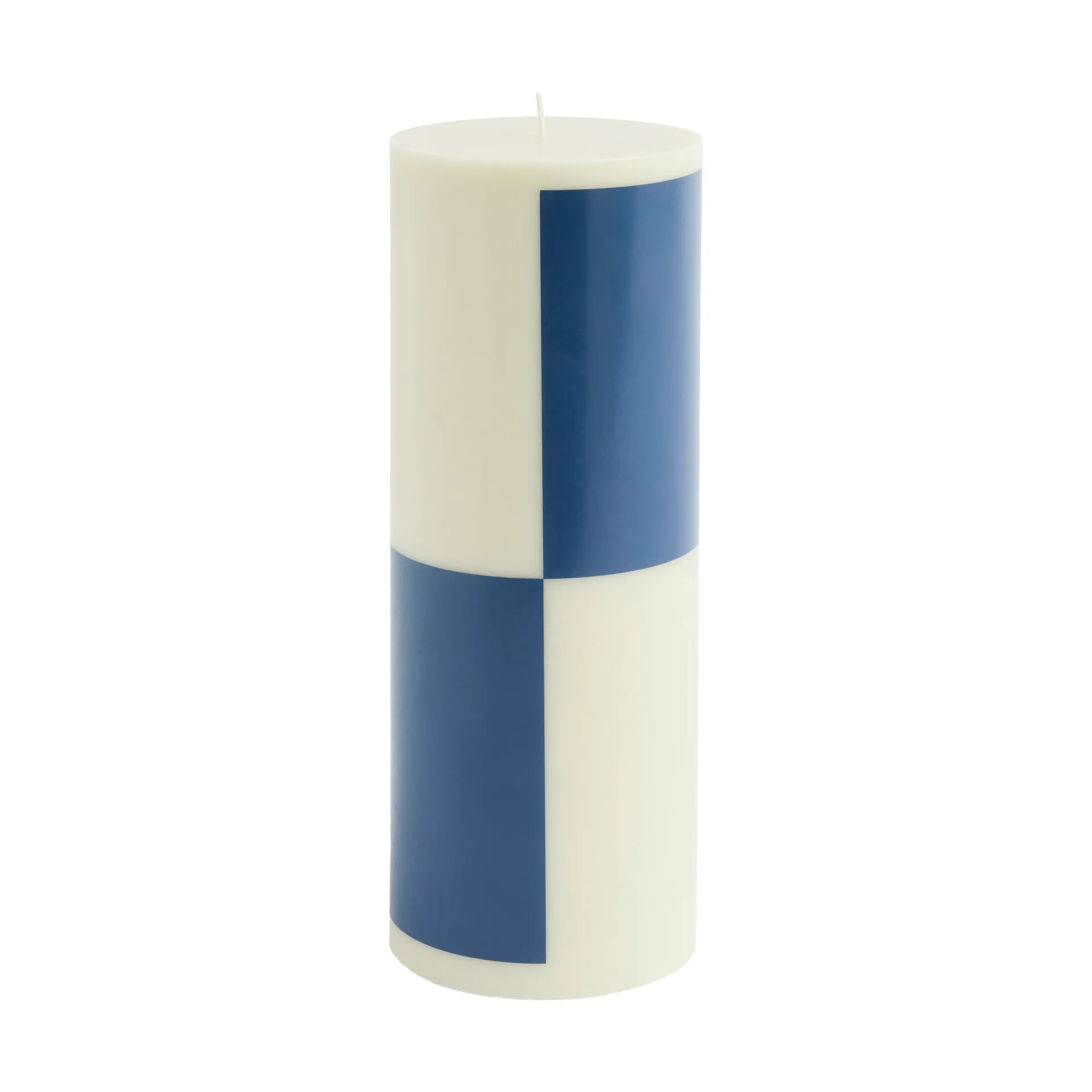 Column Candle blockljus large 25 cm, Milky green-dark blue HAY