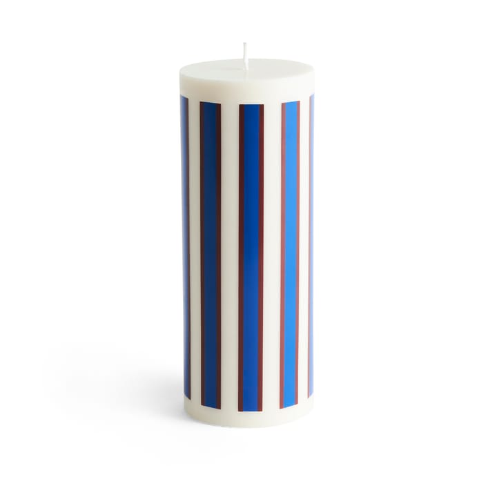 Column Candle blockljus large 25 cm - Off white-brown-blue - HAY