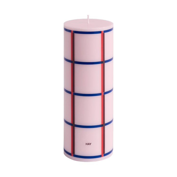 Column Candle blockljus medium 20 cm - Light pink-red-bordeaux-dark blue - HAY