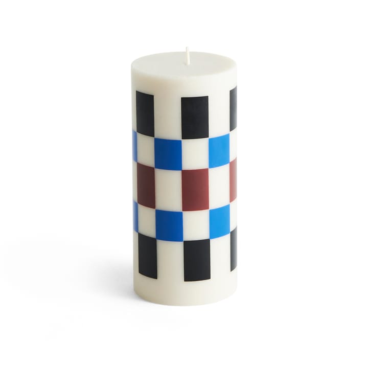 Column Candle blockljus small 15 cm - Off white-brown-black-blue - HAY