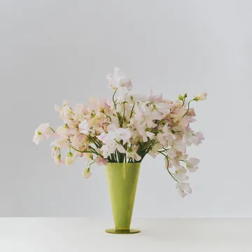 Conical vas - Light green-dark lime, small - HAY