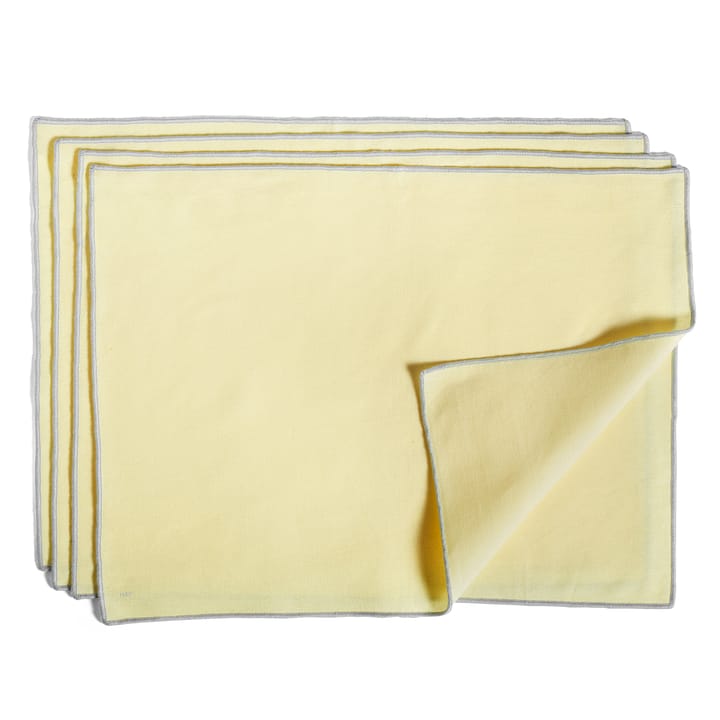 Contour bordstablett 34x46 cm 4-pack - Lemon - HAY