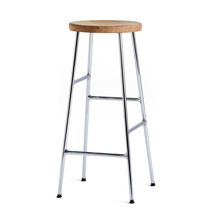 Cornet barpall 75 cm - Oiled oak-chrome - HAY