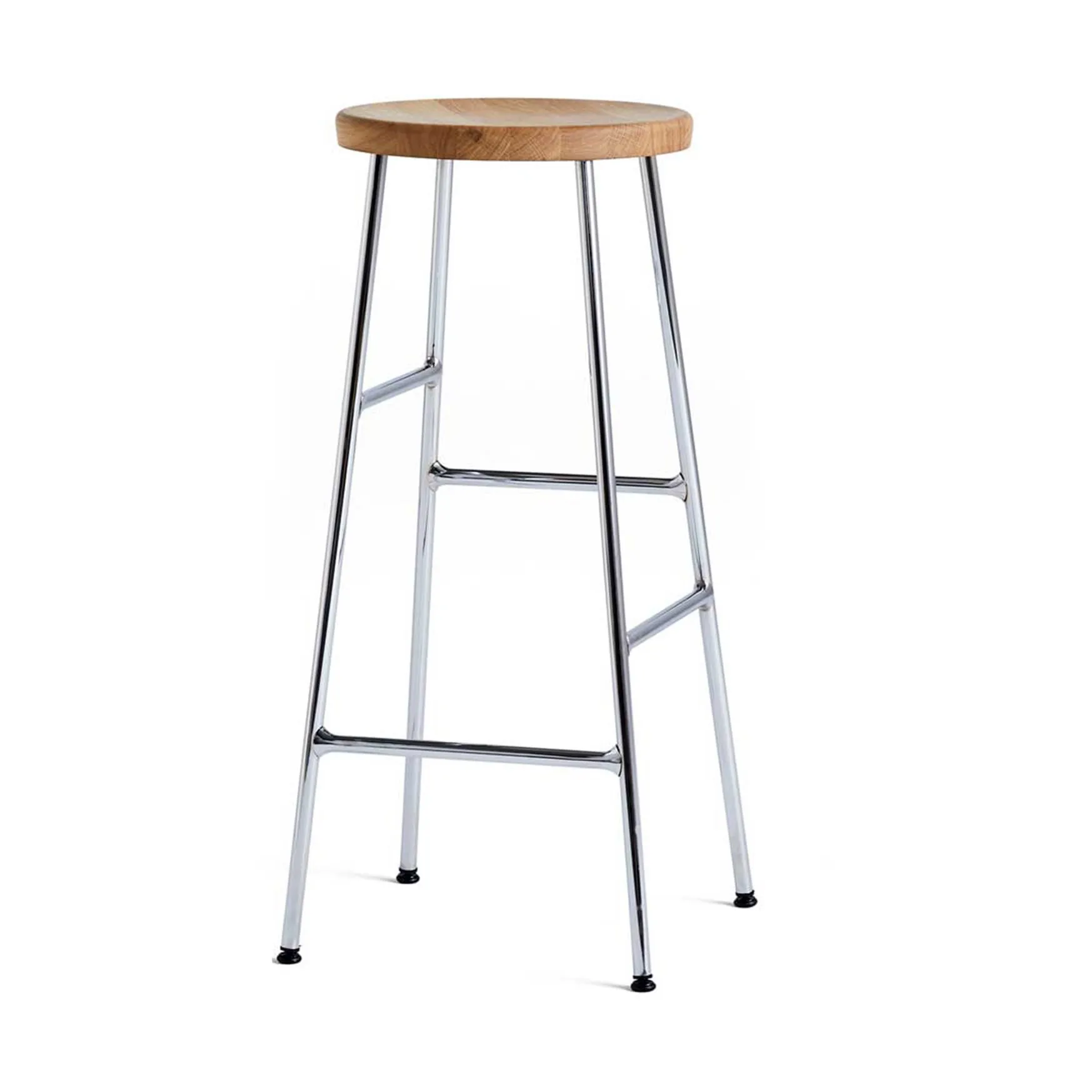Cornet rund barpall 75 cm, Oiled oak-chrome HAY