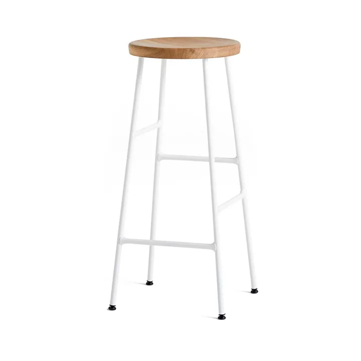 Cornet rund barpall 75 cm - Oiled oak-cream white - HAY