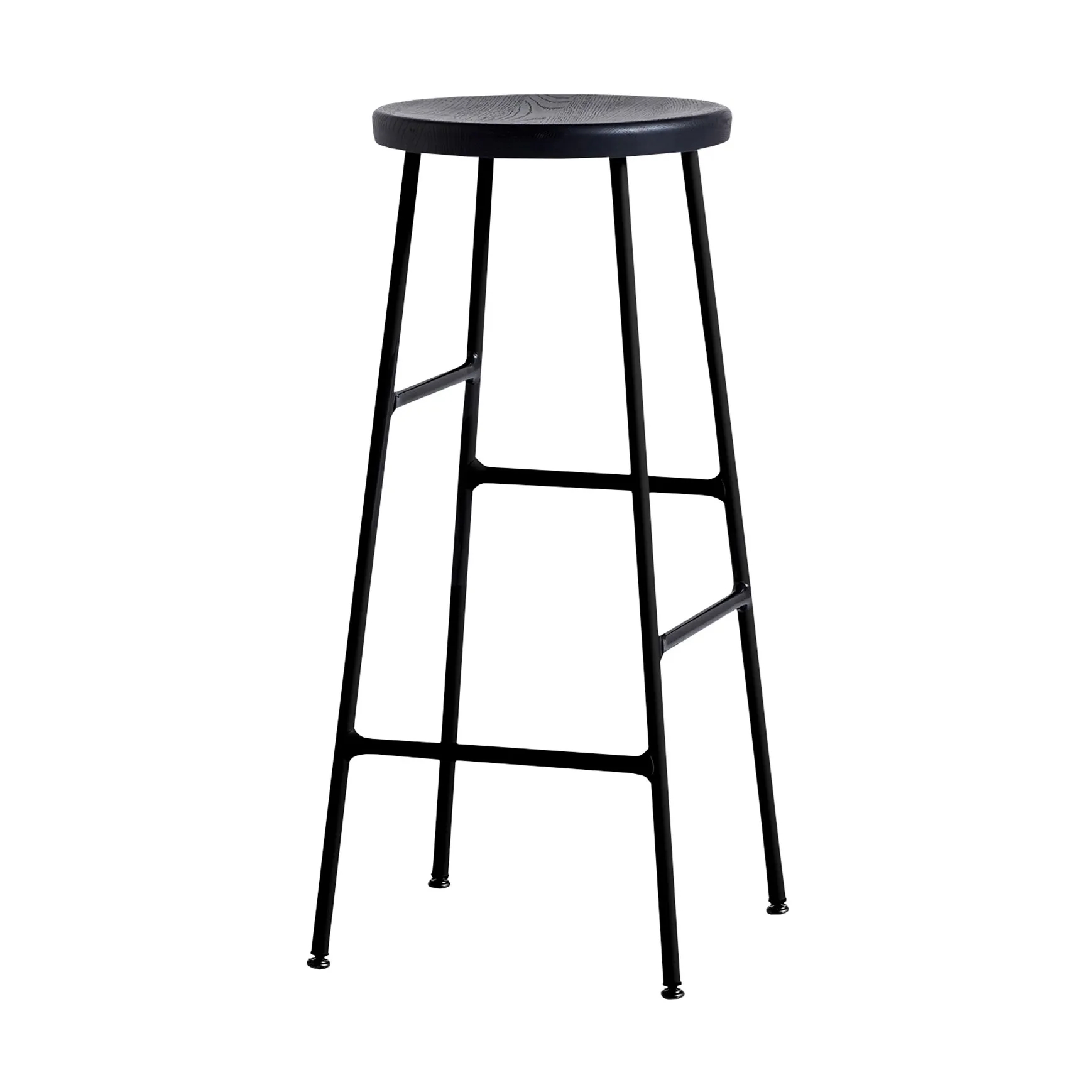Cornet rund barpall 75 cm, Soft black oak-soft black HAY
