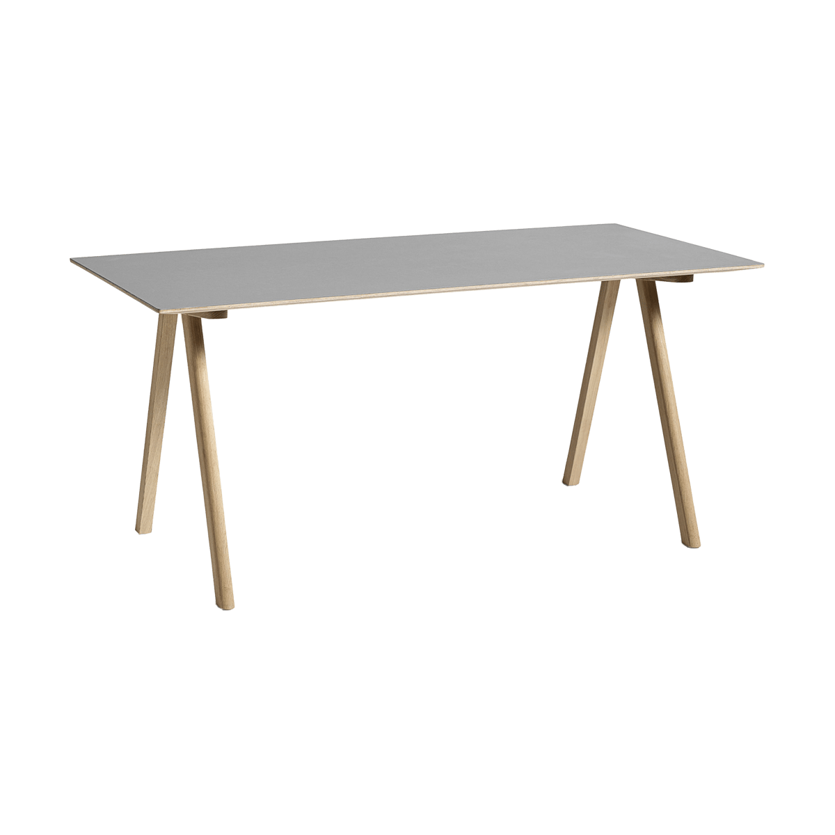 HAY CPH10 2.0 skrivbord 80x160 cm Grey linoleum-lacquered oak