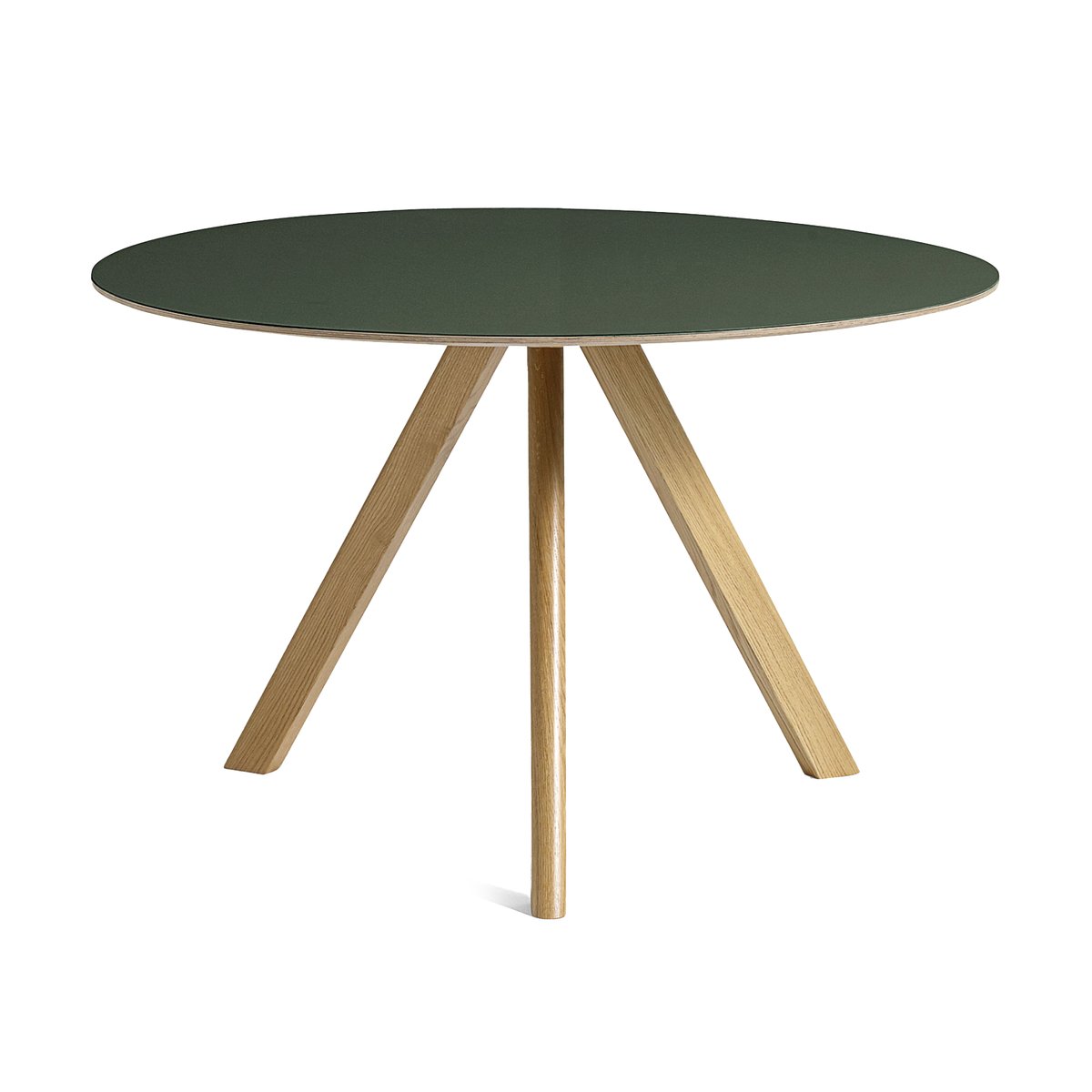 HAY CPH20 2.0 matbord 120 cm Green linoleum-lacquered oak