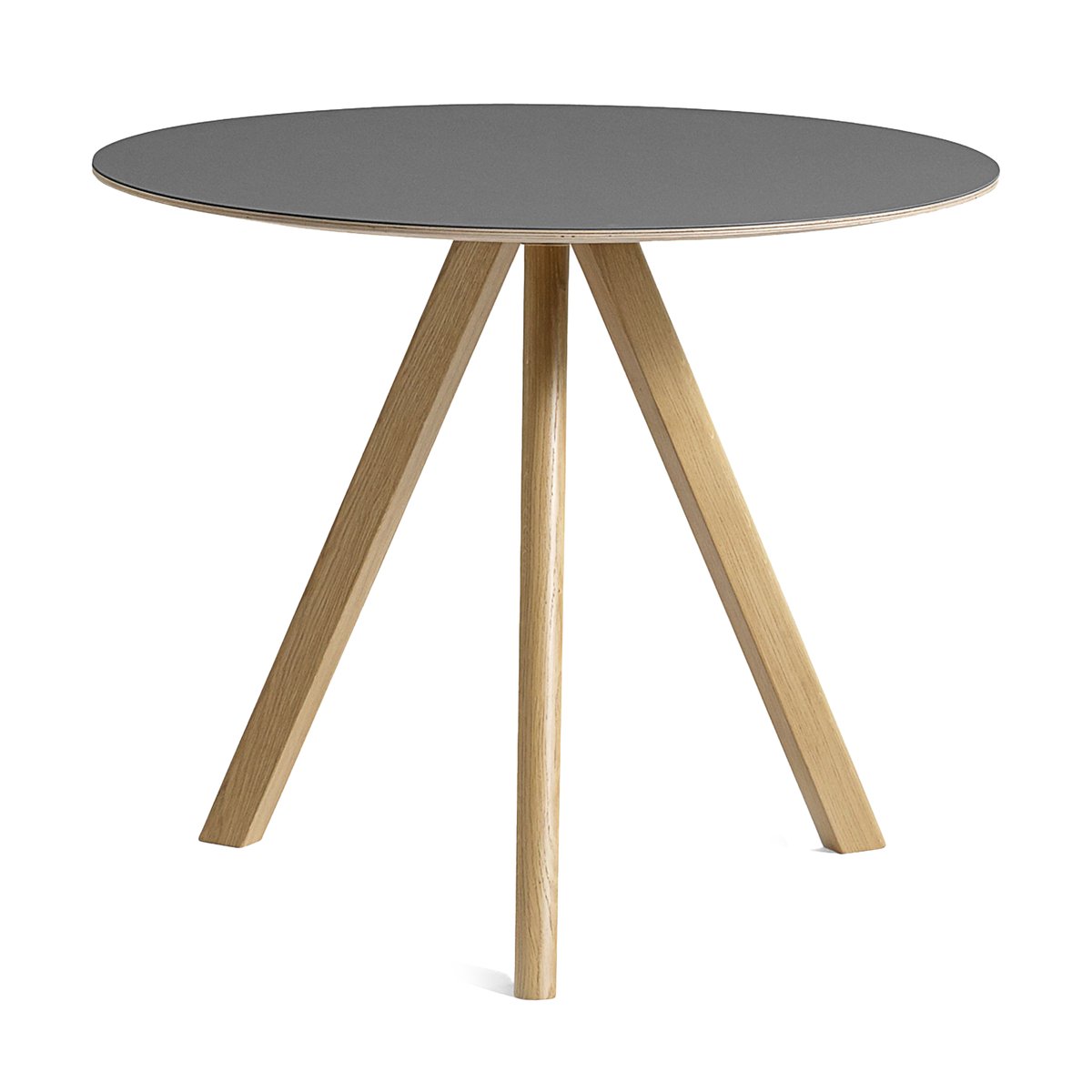 HAY CPH20 2.0 matbord 90 cm Grey linoleum-lacquered oak