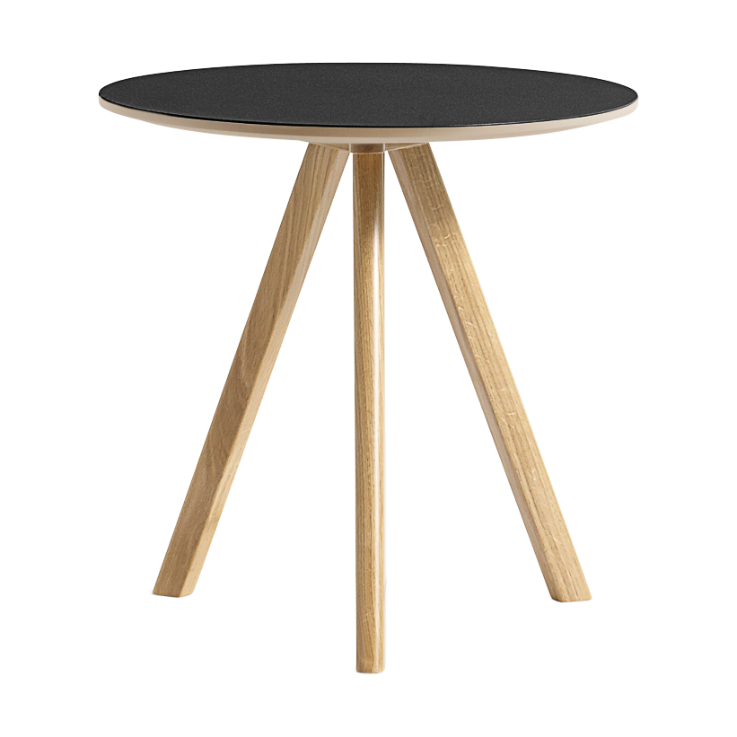 HAY CPH20 2.0 soffbord 50 cm Black linoleum-lacquered oak