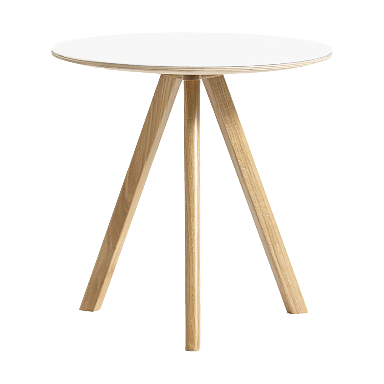 CPH20 2.0 soffbord Ø50 cm, White laminate-lacquered oak HAY