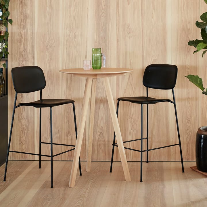 CPH20 barbord, Black linoleum-svartlackad ek HAY