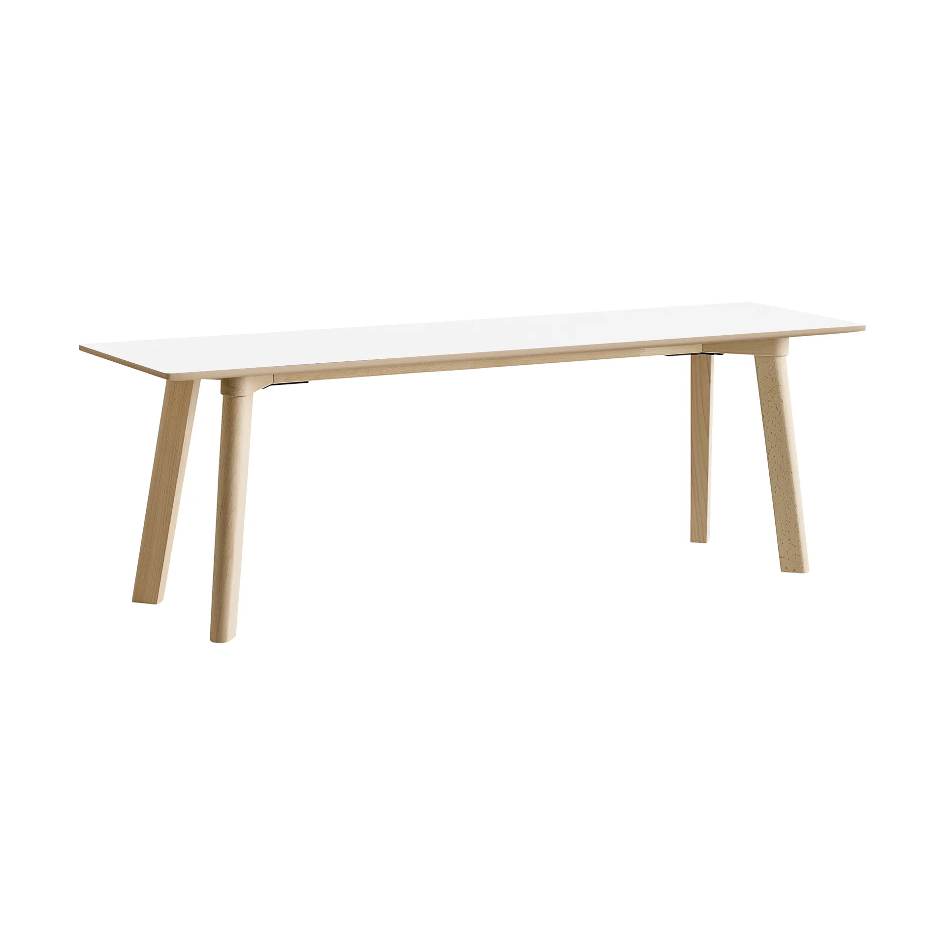 CPH215 Deux 2.0 bänk 140 cm, Pearl white-untreated beech HAY