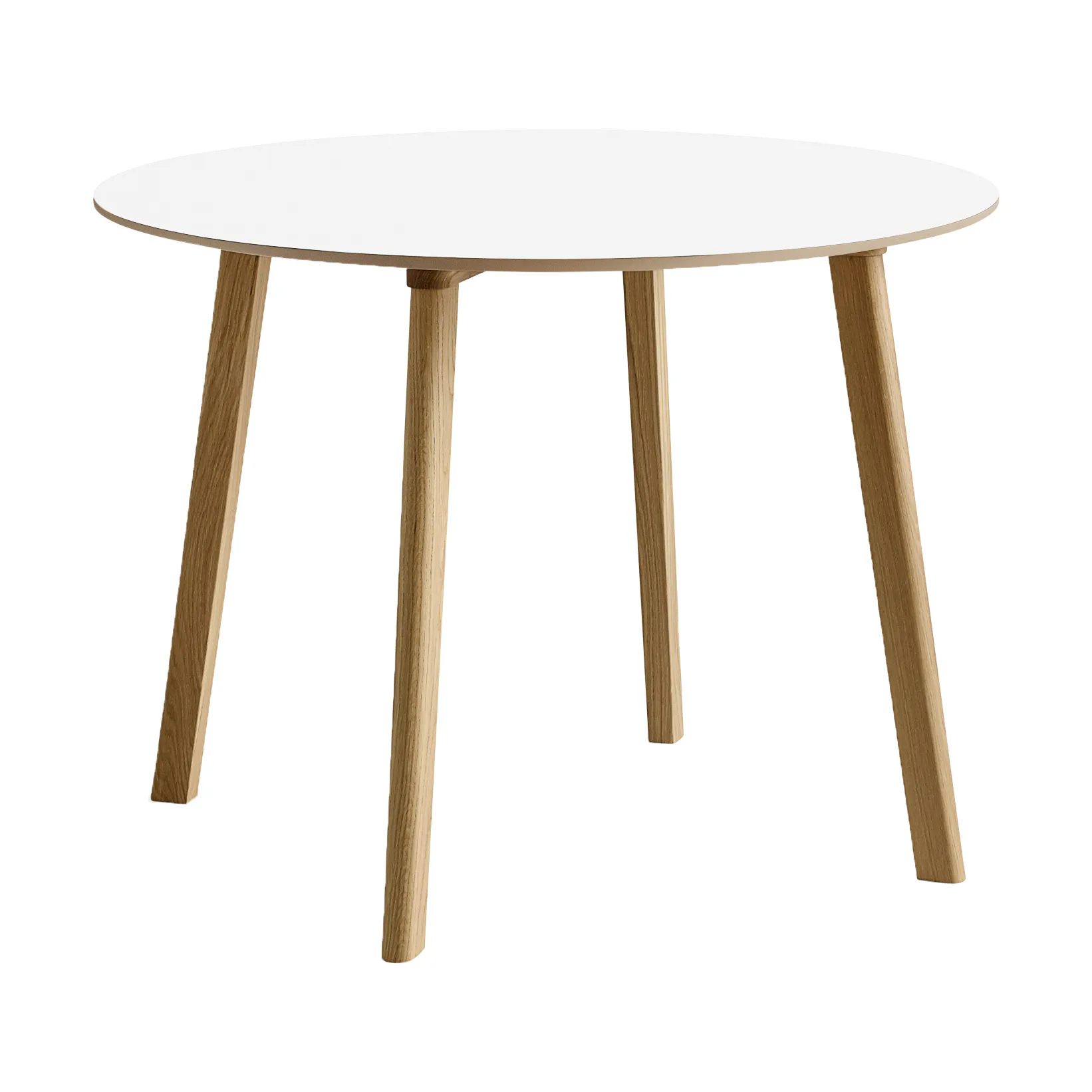 CPH220 Deux 2.0 bord Ø98 cm, Pearl white-lacquered oak HAY