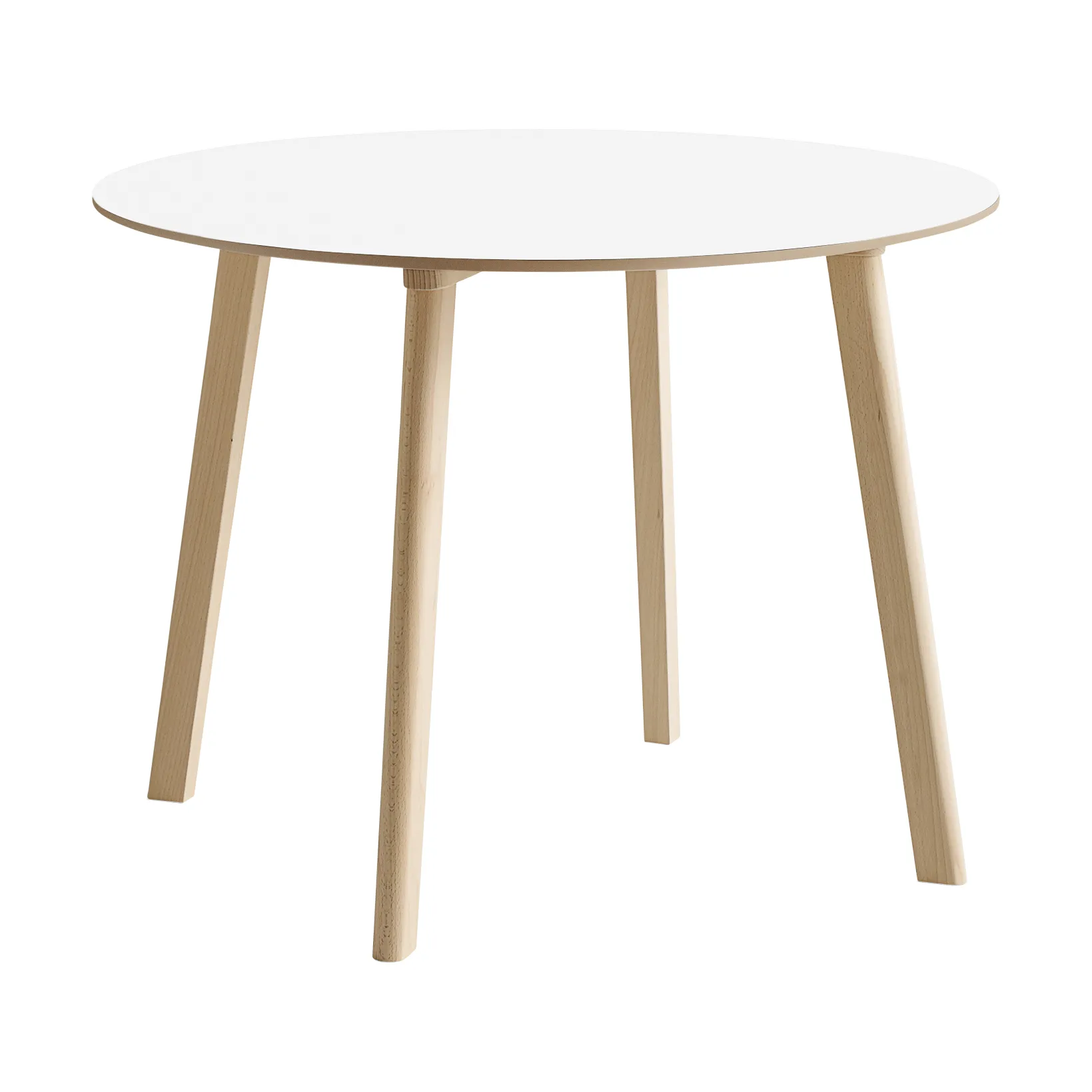 CPH220 Deux 2.0 bord Ø98 cm, Pearl white-untreated beech HAY