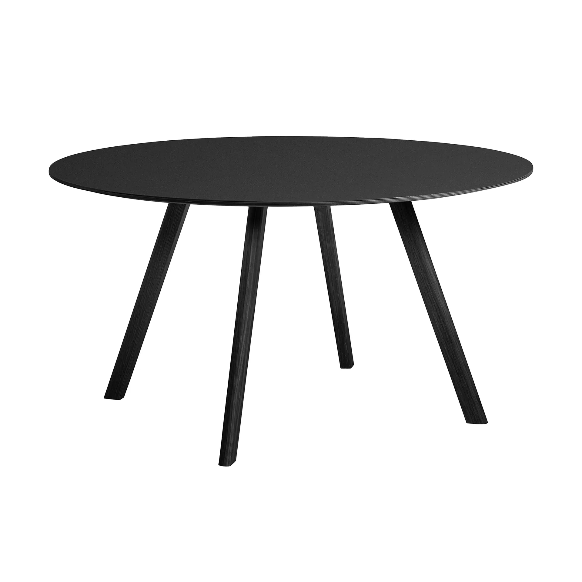 CPH25 2.0 matbord Ø140 cm, Black laminate-black lacquered oak HAY