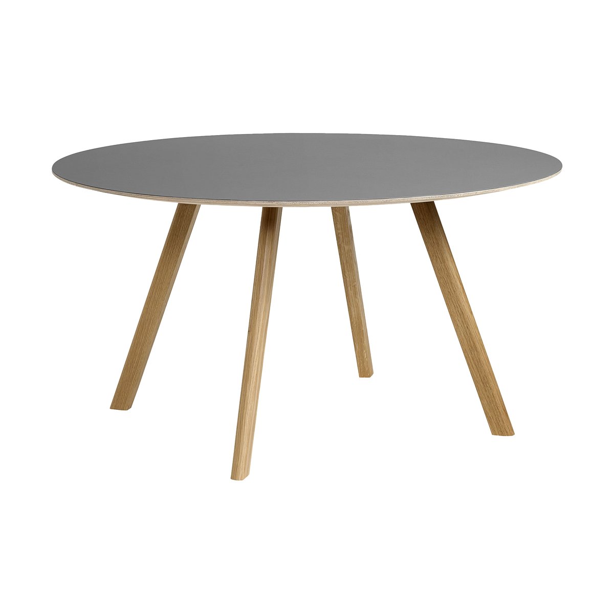 HAY CPH25 2.0 matbord 140 cm Grey linoleum-lacquered oak