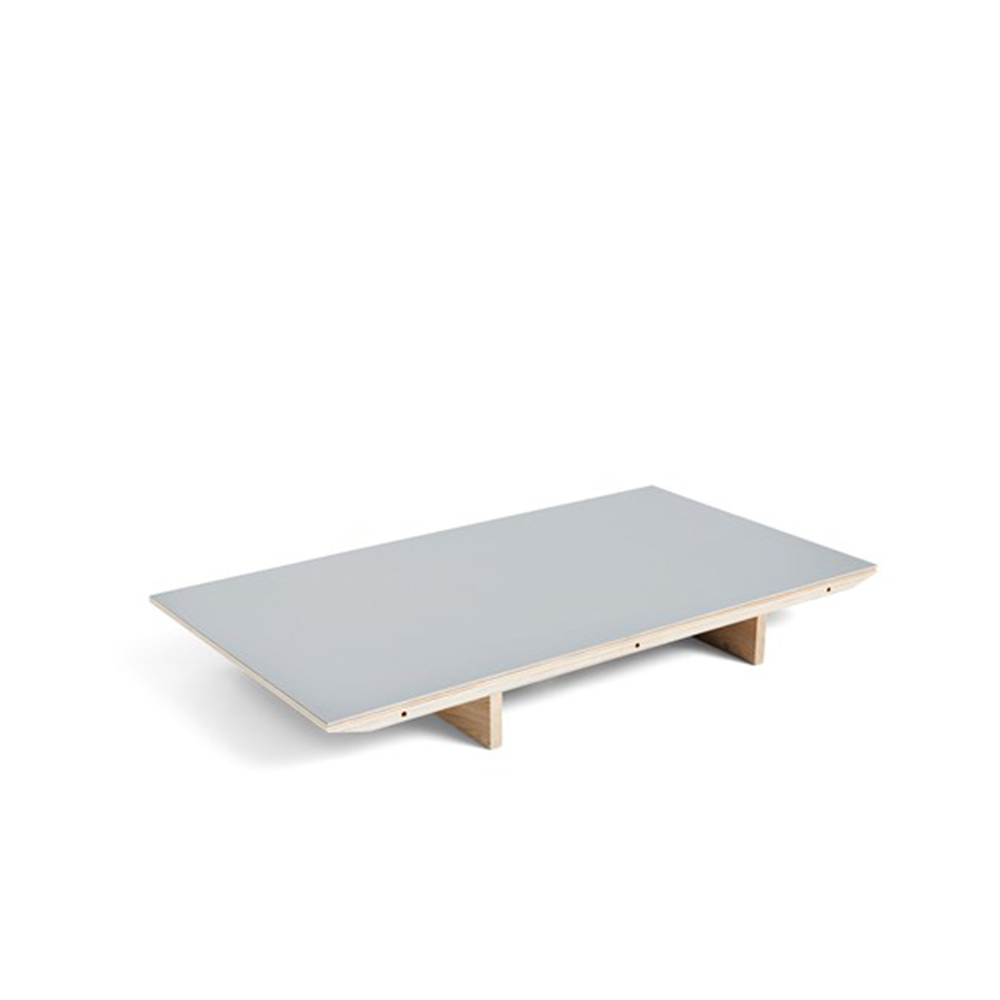 HAY CPH30 Extendable iläggsskiva Grey linoleum-90cm-ekram