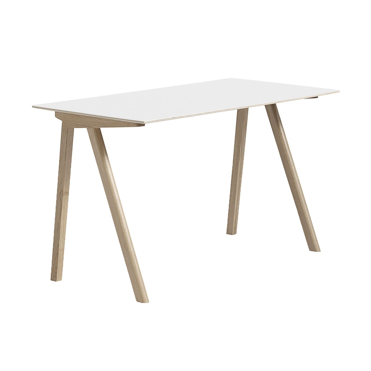HAY CPH90 2.0 skrivbord 65x130 cm White laminate-lacquered oak